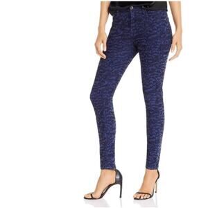 Adriano Goldschmied Women Purple Floral Print Super Skinny Leggings Pants Sz 30